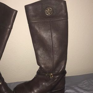 Like new brown Tory Burch leather boots